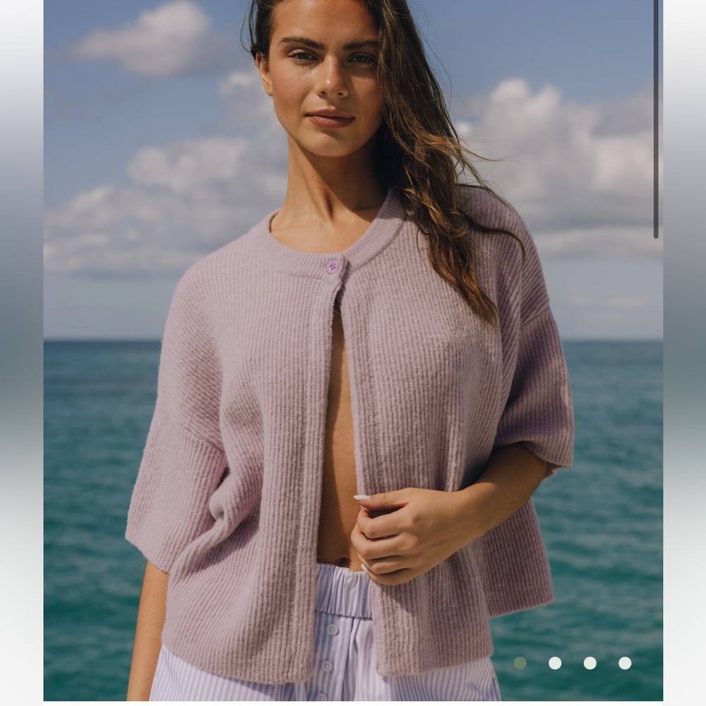 Daily Drills Single Button Sweater Lilac/Purple XS/S